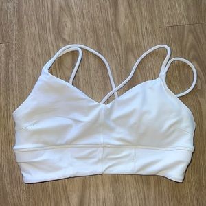 White padded sports bra